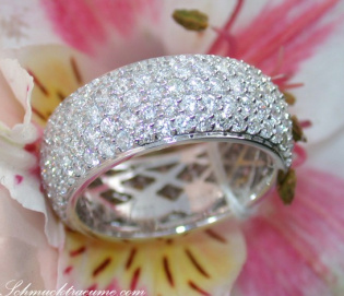 Five Row Diamond Eternity Ring