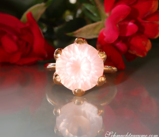 Auffallender Rosenquarz Ring
