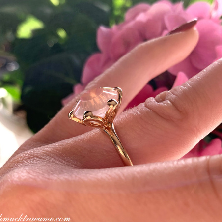 Auffallender Rosenquarz Ring