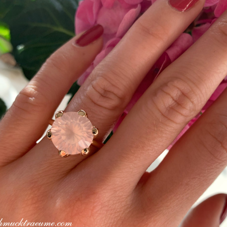 Auffallender Rosenquarz Ring