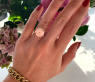 Rosenquarz Ring in Roségold 750