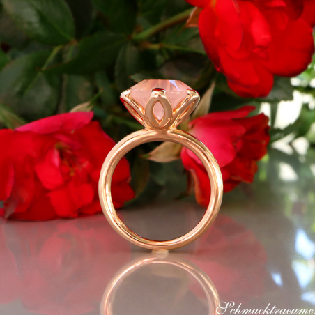 Auffallender Rosenquarz Ring