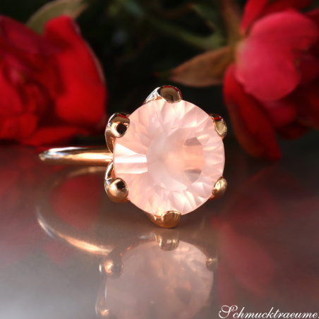 Auffallender Rosenquarz Ring