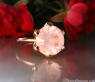 Auffallender Rosenquarz Ring