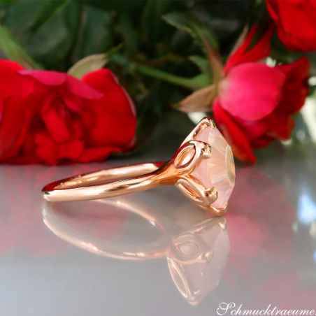 Auffallender Rosenquarz Ring