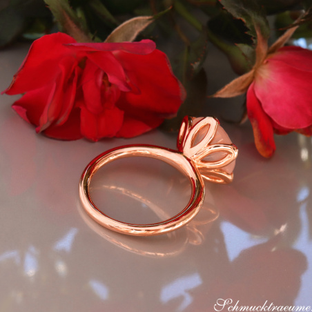 Auffallender Rosenquarz Ring