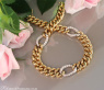 Panzer Armband mit Brillanten in Gelbgold 750 Damen