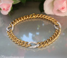 Panzer Armband mit Brillanten in Gelbgold 750 Damen