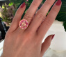 Fabelhafter Morganit Ring mit Pink Saphir und Brillanten