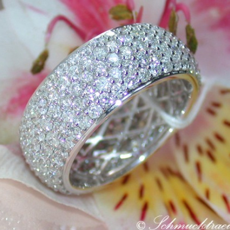 Five Row Diamond Eternity Ring