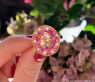 Fabelhafter Morganit Ring mit Pink Saphir und Brillanten