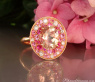 Fabelhafter Morganit Ring mit Pink Saphir und Brillanten