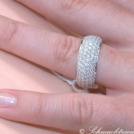 Five Row Diamond Eternity Ring