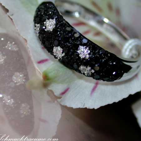 schwarze Diamanten Ring