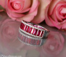 Bildschöner Rubin Baguette Ring mit Brillanten