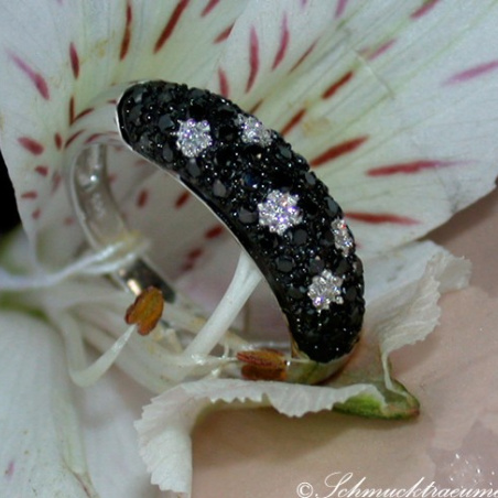 schwarze Diamanten Ring
