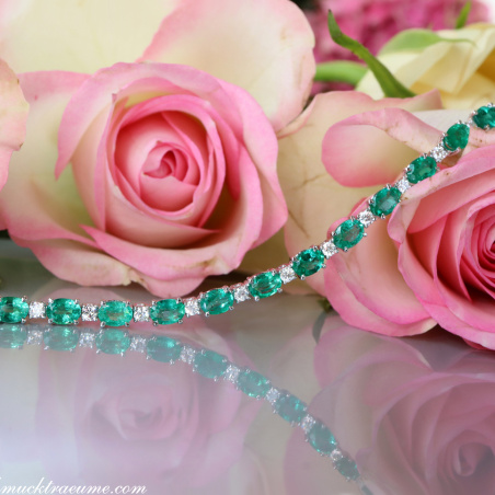 Smaragd Armband mit Brillanten