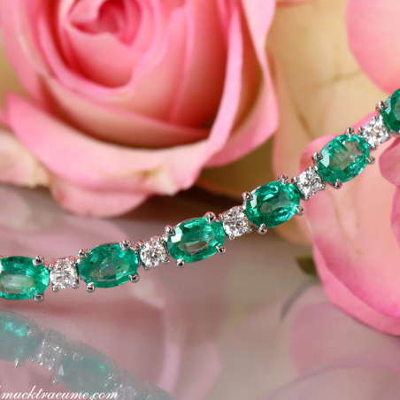 Smaragd Armband mit Brillanten