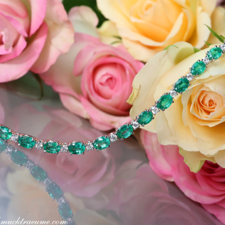 Smaragd Armband mit Brillanten