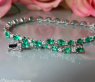 Exquisites Smaragd Armband mit Brillanten