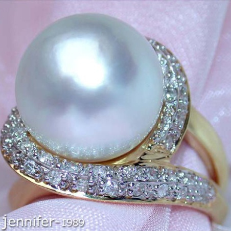 Fabulous Southsea Pearl Diamond Ring