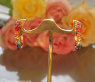 Herrliche Regenbogen Saphir Ohrringe / Creolen
