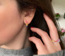 Herrliche Regenbogen Saphir Ohrringe / Creolen