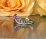 Raffinierter Regenbogen Saphir Ring mit Brillanten