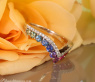 Raffinierter Regenbogen Saphir Ring mit Brillanten