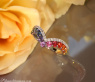 Raffinierter Regenbogen Saphir Ring mit Brillanten