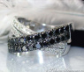 Sleek Black & White Diamond Ring