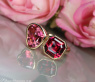 Prächtiger "Toi et Moi" Ring mit Pink Turmalin und Rhodolith