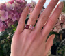 Prächtiger "Toi et Moi" Ring mit Pink Turmalin und Rhodolith