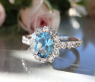 Zeitlos eleganter Aquamarin Ring mit Brillanten
