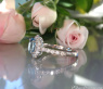 Zeitlos eleganter Aquamarin Ring mit Brillanten