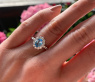 Zeitlos eleganter Aquamarin Ring mit Brillanten