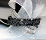 Sleek Black & White Diamond Ring