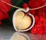 Prachtvolles Herz Collier mit Brillanten „Golden Sparkle“