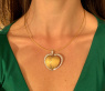 Prachtvolles Herz Collier mit Brillanten „Golden Sparkle“