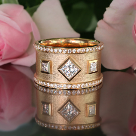 Exklusiver Princess Diamanten Ring Grandezza