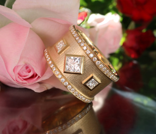 Exklusiver Princess Diamanten Ring Grandezza