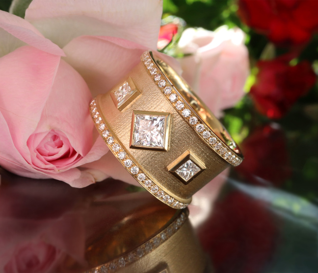 Exklusiver Princess Diamanten Ring Grandezza