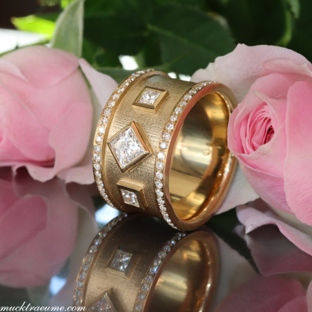 Exklusiver Princess Diamanten Ring Grandezza