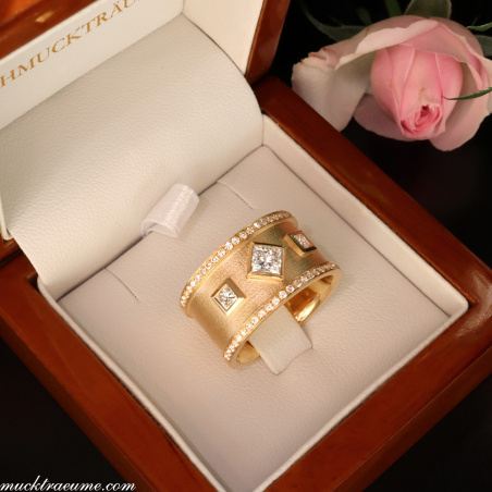 Exklusiver Princess Diamanten Ring Grandezza