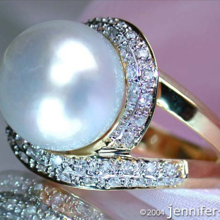 Fabulous Southsea Pearl Diamond Ring