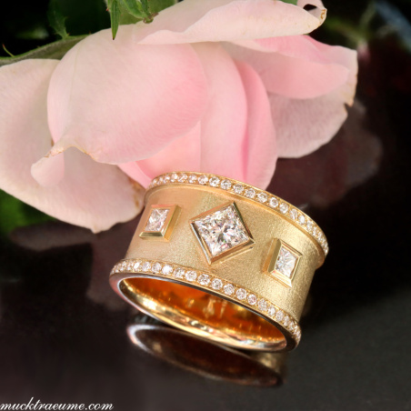 Exklusiver Princess Diamanten Ring Grandezza