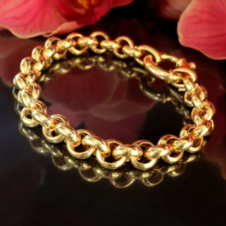 Gold Pur: Stattliches Erbs Armband in Gelbgold 585