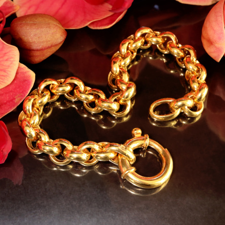 Gold Pur: Stattliches Erbs Armband in Gelbgold 585