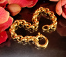 Gold Pur: Stattliches Erbs Armband in Gelbgold 585