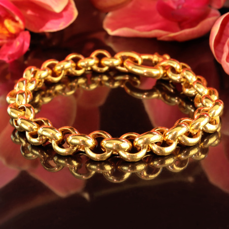 Gold Pur: Stattliches Erbs Armband in Gelbgold 585